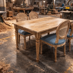 Solid Wood 4 Seater Dining Set