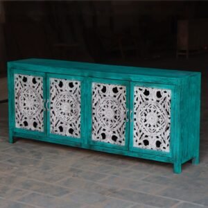 Sideboard in Distressed Turquoise Finish