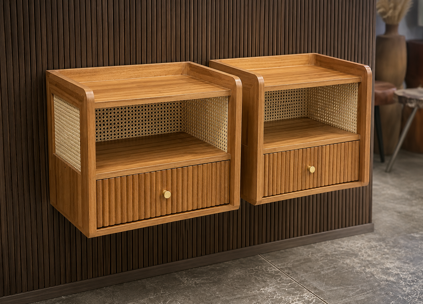 Avera Wall Mount Bedside Table