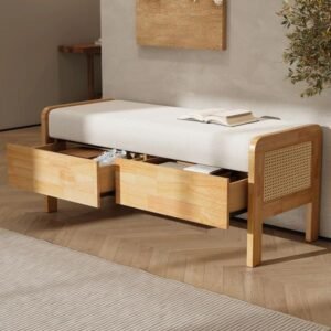 Casa Rove Cane Storage Bench